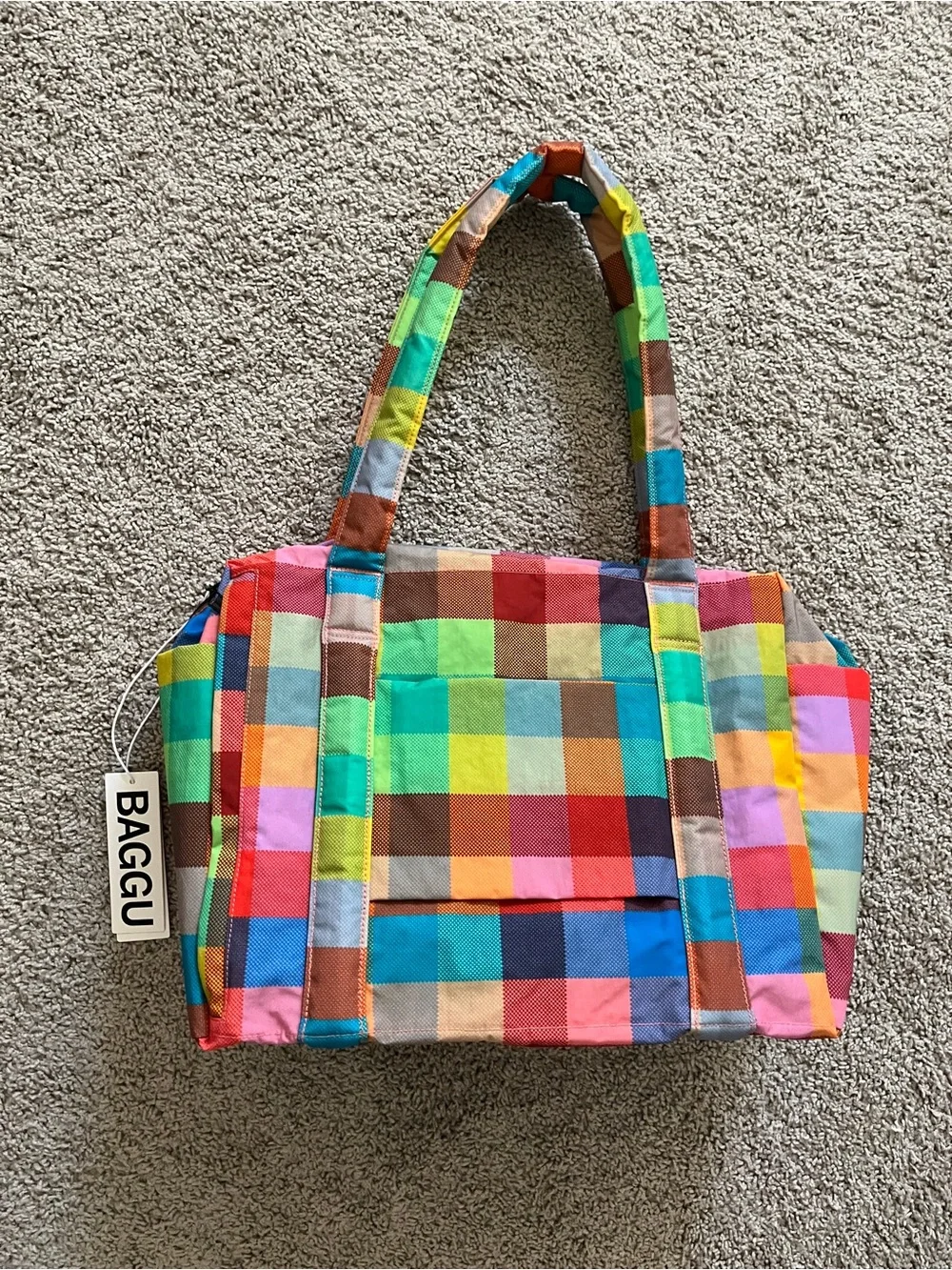 BAGGU Madras Small Cloud Carry-On - Picture 1 of 2